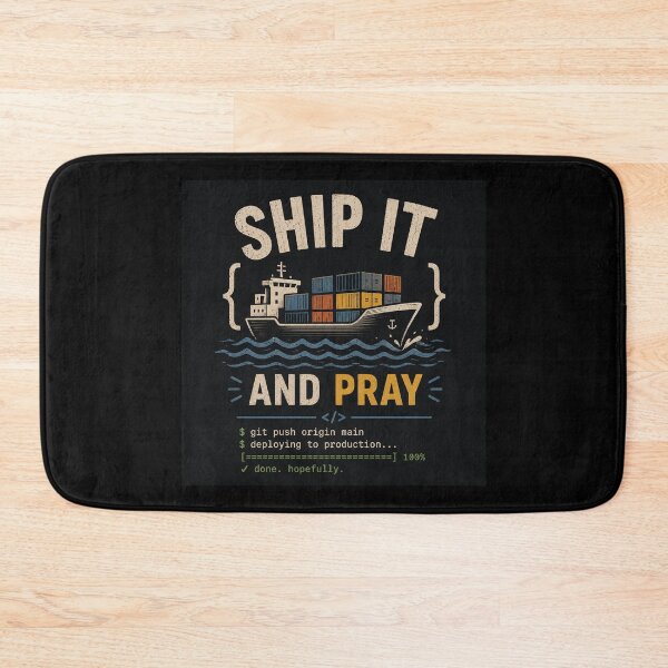 Item preview, Ship It And Pray Cargo Container Coding designed and sold by MotionBanana Art.