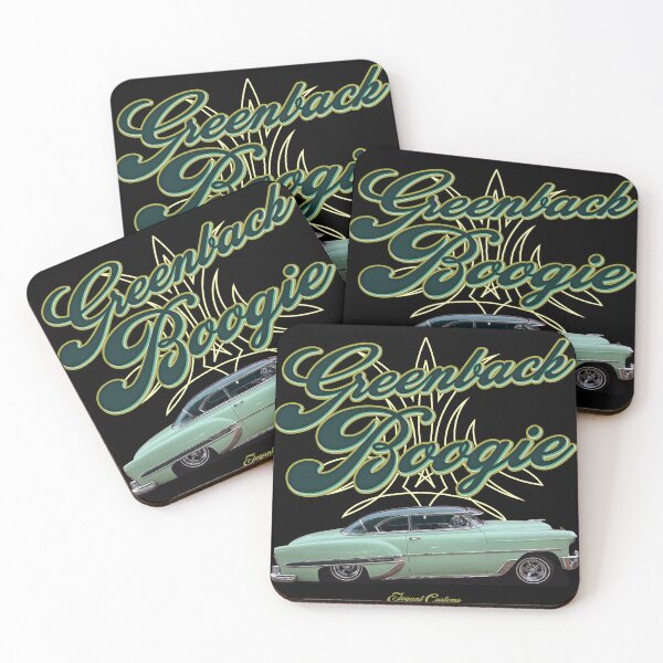 Item preview, 1953 Bel Air Greenback Boogie w text - Lowrider, Kustom, Hot Rod, Muscle Car designed and sold by Elegant Customs.