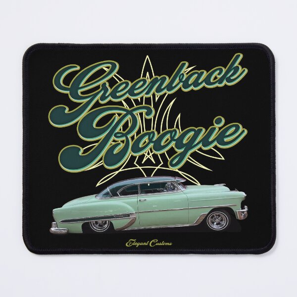 Item preview, 1953 Bel Air Greenback Boogie w text - Lowrider, Kustom, Hot Rod, Muscle Car designed and sold by Elegant Customs.