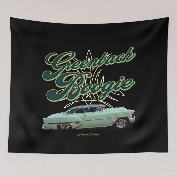 Item preview, 1953 Bel Air Greenback Boogie w text - Lowrider, Kustom, Hot Rod, Muscle Car designed and sold by Elegant Customs.