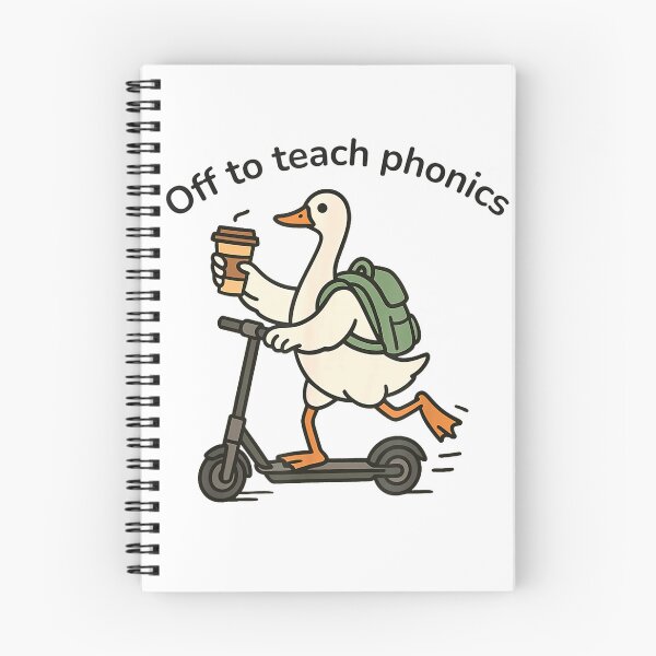 Item preview, Off to Teach Phonics Cute Silly Goose Funny Reading Teacher T-Shirt designed and sold by i-m-p-e-x.