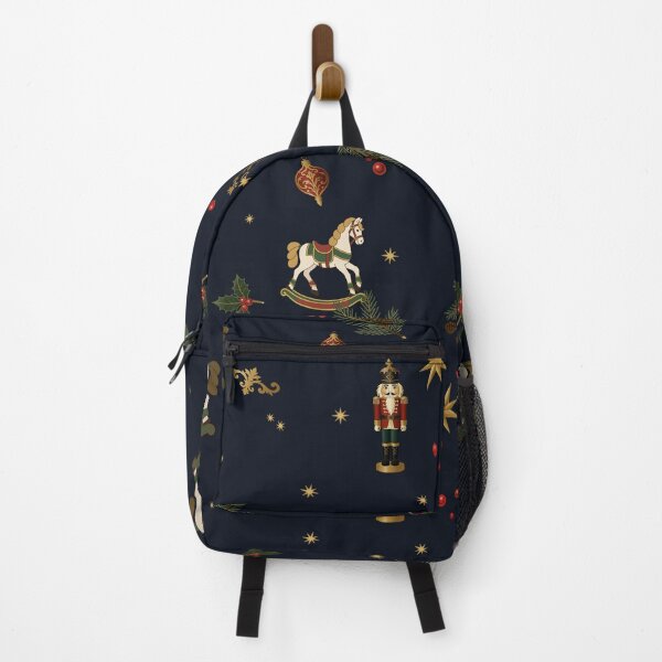 Item preview, Rocking Horse and Nutcracker Christmas Toss — Midnight Navy designed and sold by NATHA PALETTE.