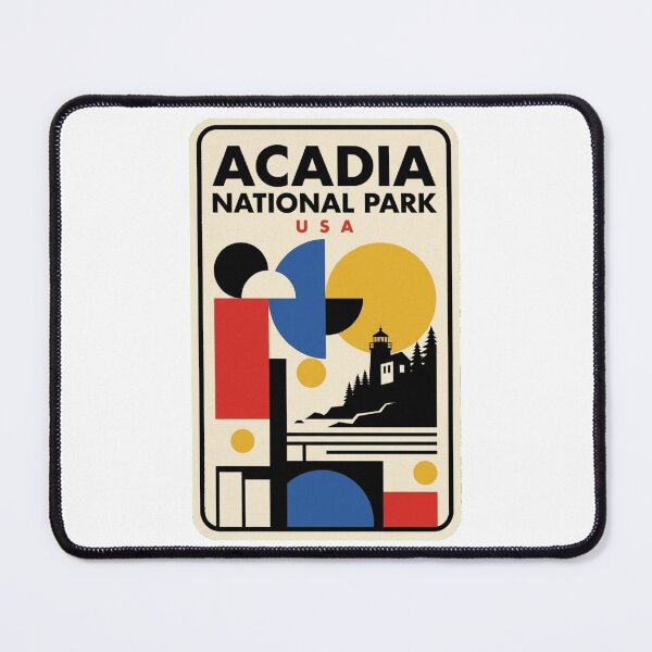 Item preview, Retro Acadia National Park Bauhaus Geometric Skyline designed and sold by k3rstman1.