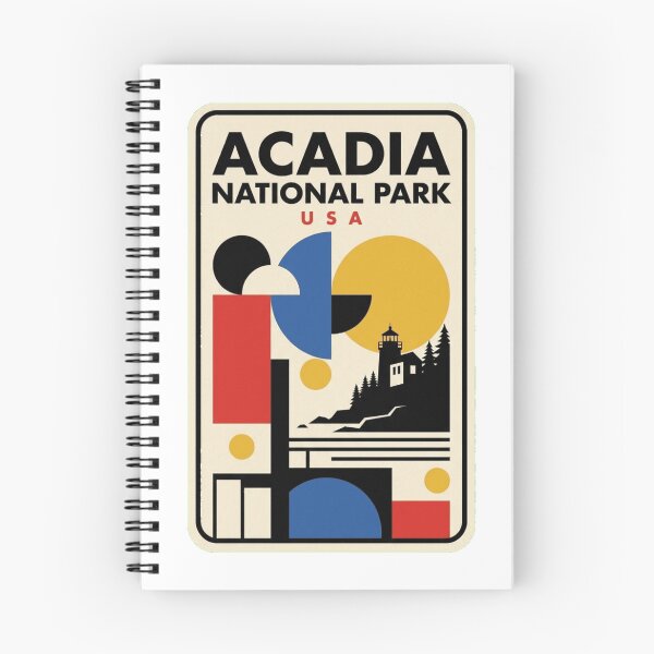 Item preview, Retro Acadia National Park Bauhaus Geometric Skyline designed and sold by k3rstman1.