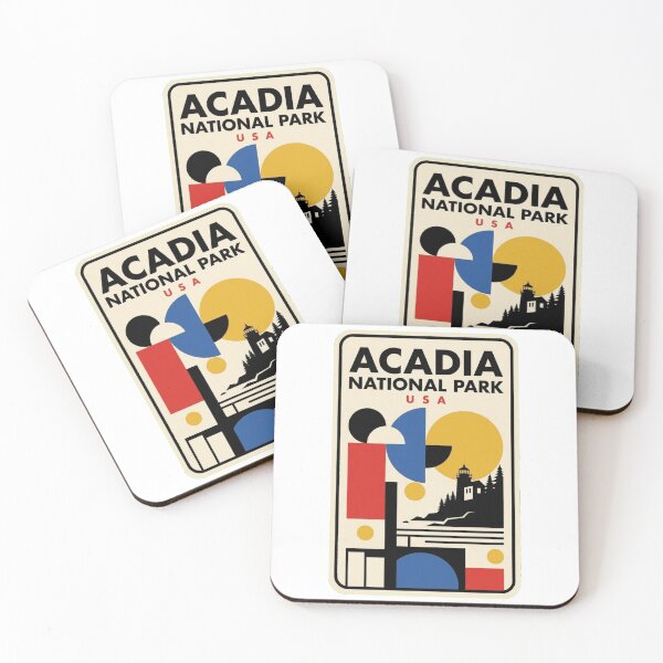 Item preview, Horizonte geométrico Bauhaus del Parque Nacional Acadia de estilo retro designed and sold by k3rstman1.