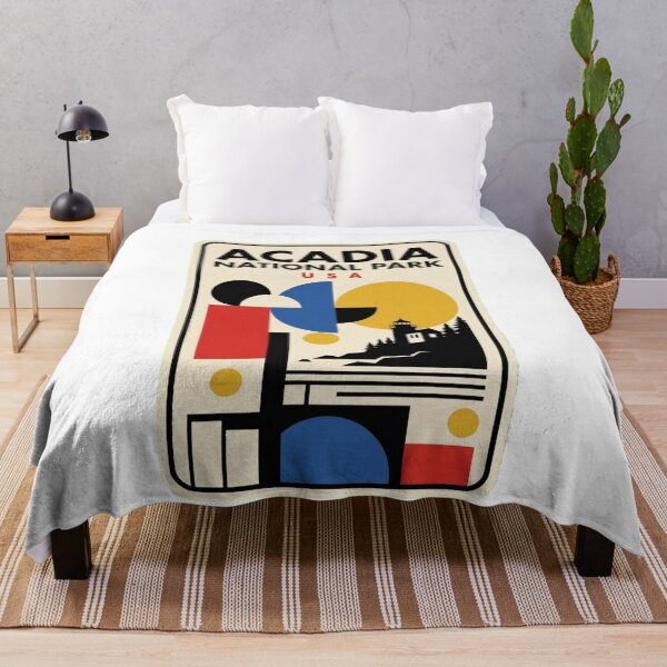 Item preview, Retro Acadia National Park Bauhaus Geometric Skyline designed and sold by k3rstman1.