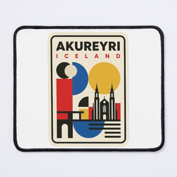 Item preview, Retro Akureyri Bauhaus Geometric Skyline designed and sold by k3rstman1.