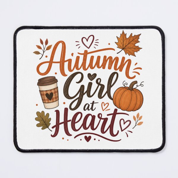 Item preview, Autumn Girl at Heart | Cute Fall Design for Women | Cozy Autumn Gift designed and sold by PrintSparkDesigns.