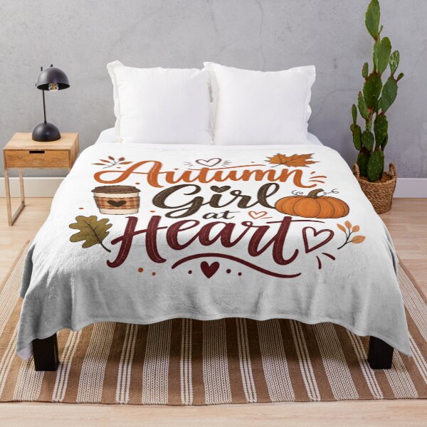Item preview, Autumn Girl at Heart | Cute Fall Design for Women | Cozy Autumn Gift designed and sold by PrintSparkDesigns.
