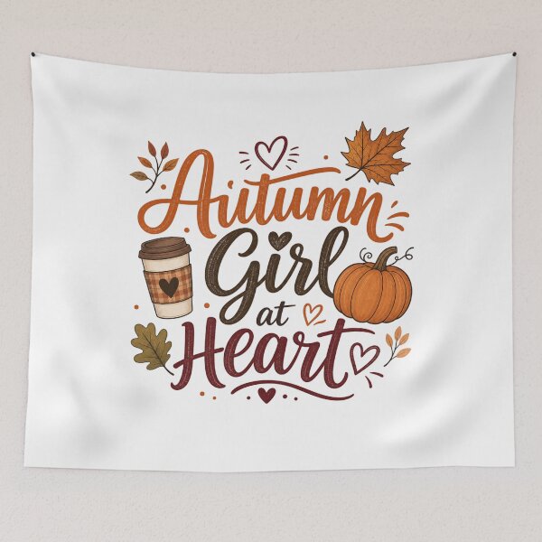 Item preview, Autumn Girl at Heart | Cute Fall Design for Women | Cozy Autumn Gift designed and sold by PrintSparkDesigns.