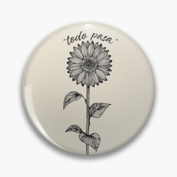 Item preview, "Todo Pasa" - Sunflower Floral Quote Line Art designed and sold by Francicci.