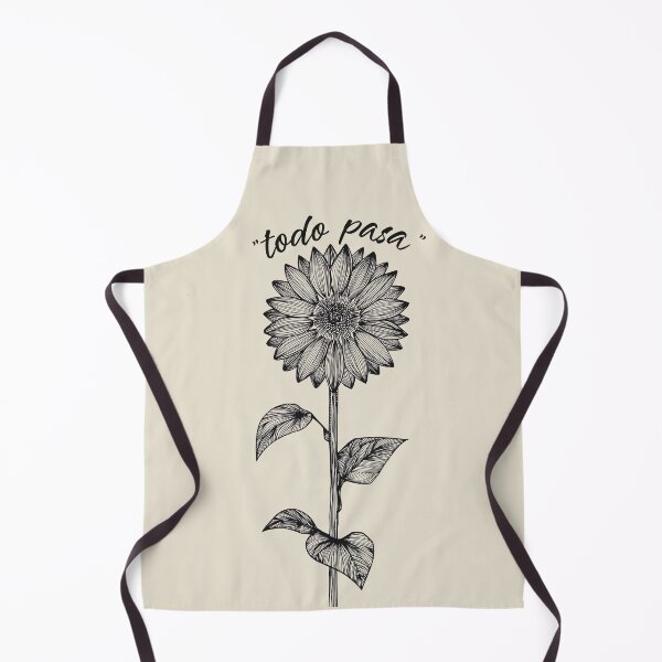 Item preview, "Todo Pasa" - Sunflower Floral Quote Line Art designed and sold by Francicci.