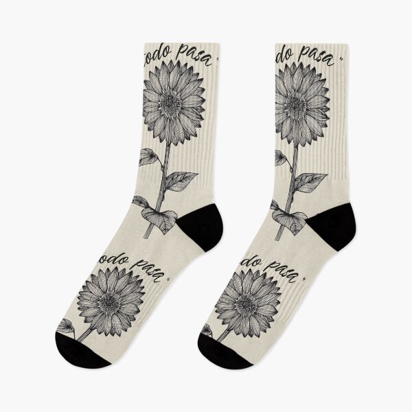 Item preview, "Todo Pasa" - Sunflower Floral Quote Line Art designed and sold by Francicci.