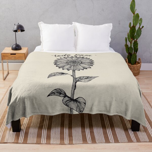 Item preview, "Todo Pasa" - Sunflower Floral Quote Line Art designed and sold by Francicci.