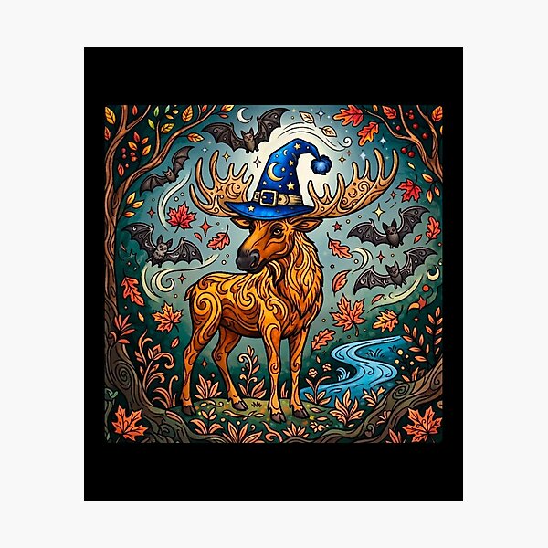 Item preview, The Great Wizard Moose Of Halloween designed and sold by ScenicRoute66.