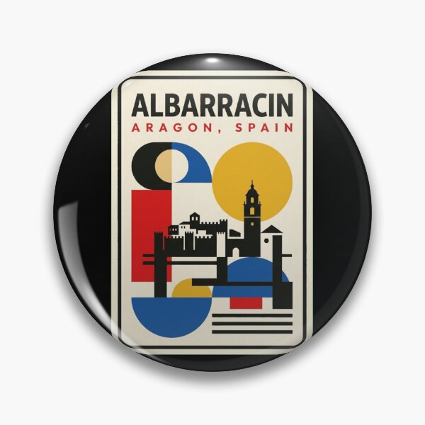 Item preview, Retro Albarracin Bauhaus Geometric Skyline designed and sold by k3rstman1.