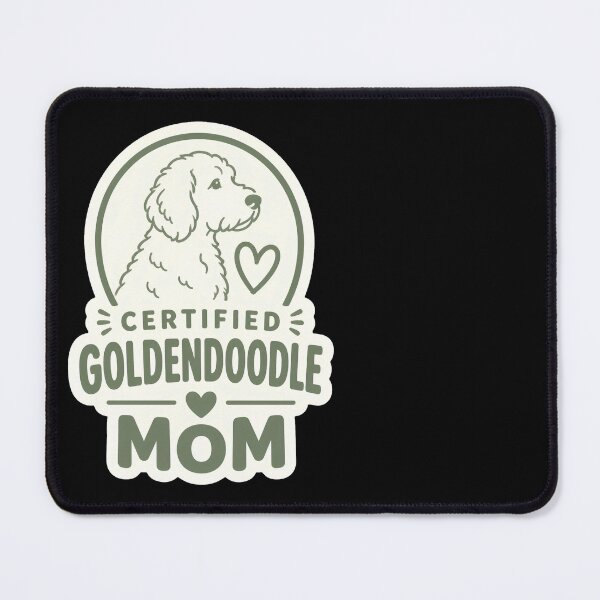 Item preview, Certified Goldendoodle Mom Minimalist Heart Design designed and sold by CalmDownZone ⭐️⭐️⭐️⭐️⭐️.