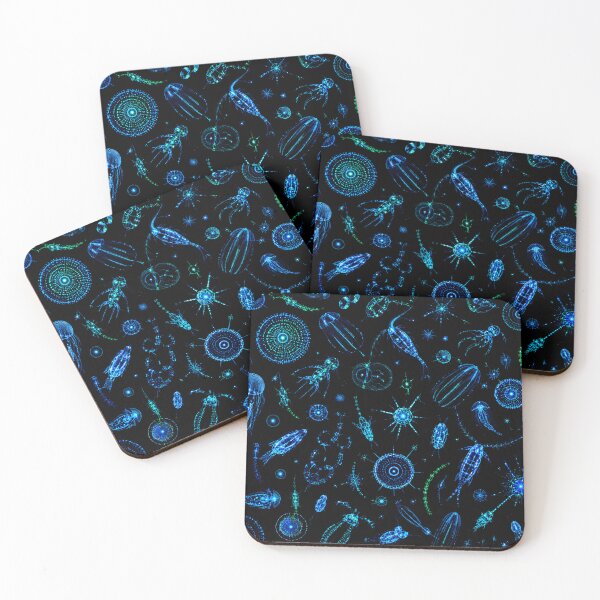 Item preview, Bioluminescent Plankton Pattern | Glowing Ocean Microbiology designed and sold by Extravanganzza.