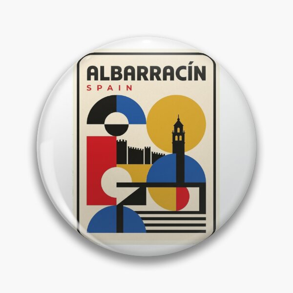 Item preview, Retro Albarracín Bauhaus Geometric Skyline designed and sold by k3rstman1.