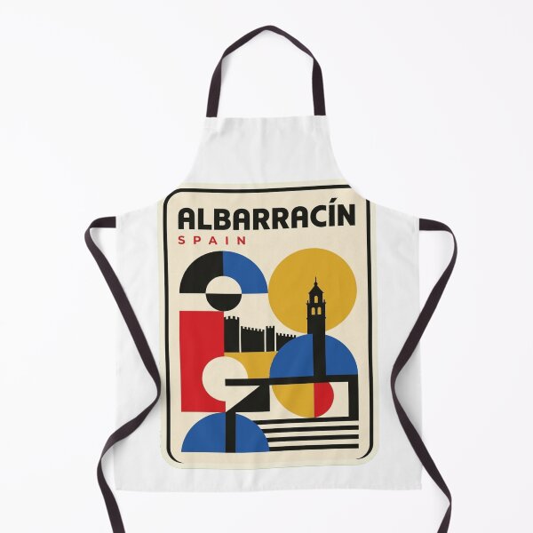 Item preview, Retro Albarracín Bauhaus Geometric Skyline designed and sold by k3rstman1.