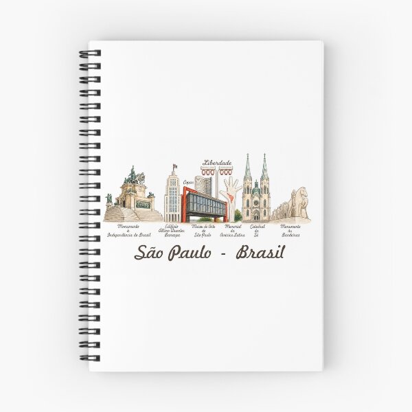 Item preview, Sao Paulo Brazil Skyline – Vintage Watercolor  Landmarks Illustration designed and sold by Sampa In Focus.