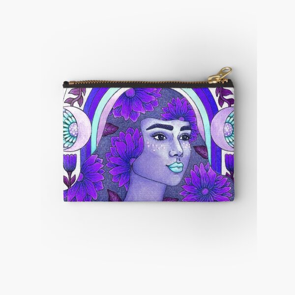Item preview, Mystical Purple Floral Woman Folk Art designed and sold by warrrsx.