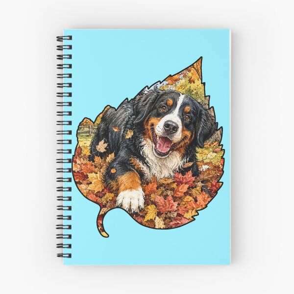 Item preview, Fall Bernese Mountain Dog Playing In Autumn Leaves designed and sold by Lion and Lamb Design.