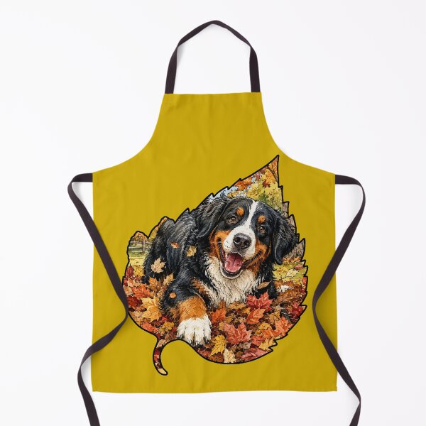 Item preview, Fall Bernese Mountain Dog Playing In Autumn Leaves designed and sold by Lion and Lamb Design.