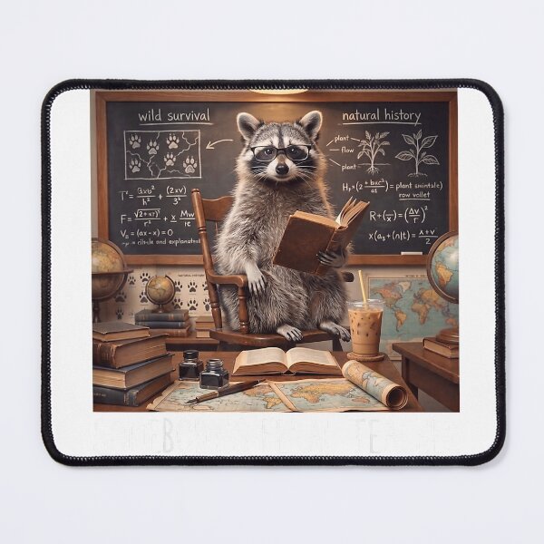 Item preview, Somebody's Feral Teacher Funny Raccoon Meme Back to School T-Shirt designed and sold by gidget-gadget.