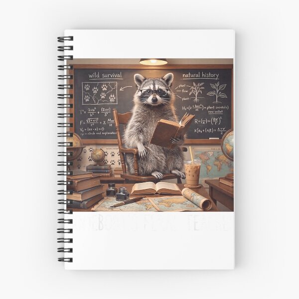 Item preview, Somebody's Feral Teacher Funny Raccoon Meme Back to School T-Shirt designed and sold by gidget-gadget.