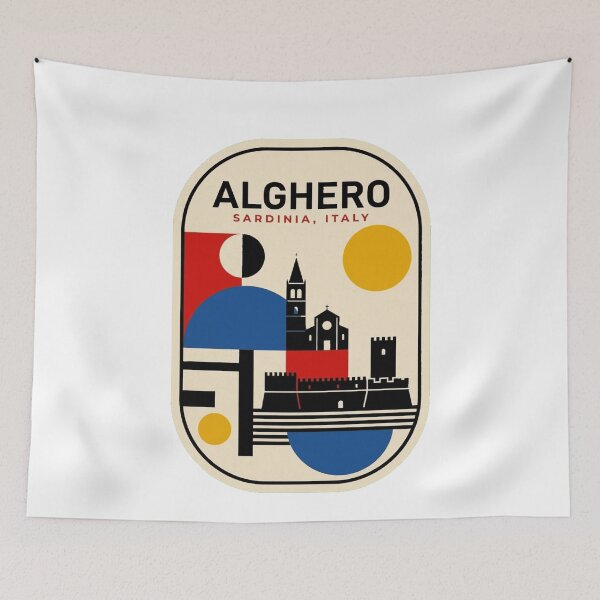 Item preview, Retro Alghero Bauhaus Geometric Skyline designed and sold by k3rstman1.