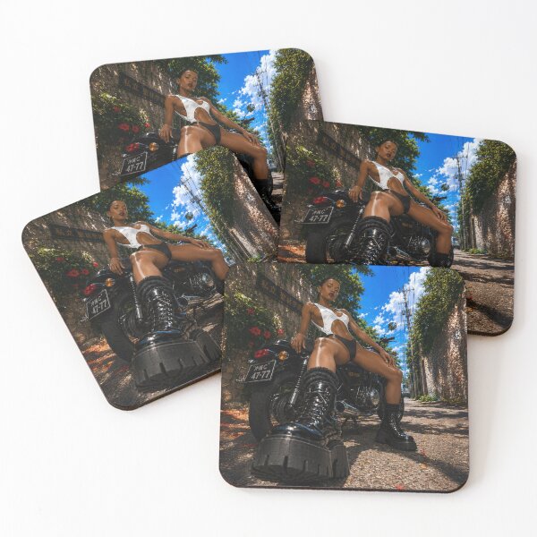 Item preview, Tropical Rider | Anime Motorcycle Girl Art designed and sold by TedKentPhoto.