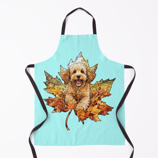 Item preview, Fall Cockapoo Dog Playing In Autumn Leaves designed and sold by Lion and Lamb Design.