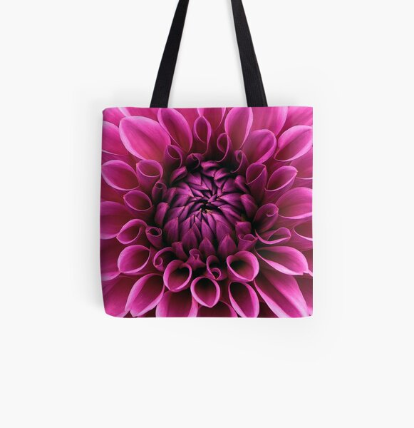 Dahlia bloom flower All Over Print Tote Bag