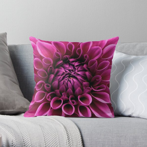 Dahlia bloom flower Throw Pillow