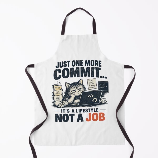 Item preview, Just One More Commit Cat Coding Lifestyle designed and sold by MotionBanana Art.