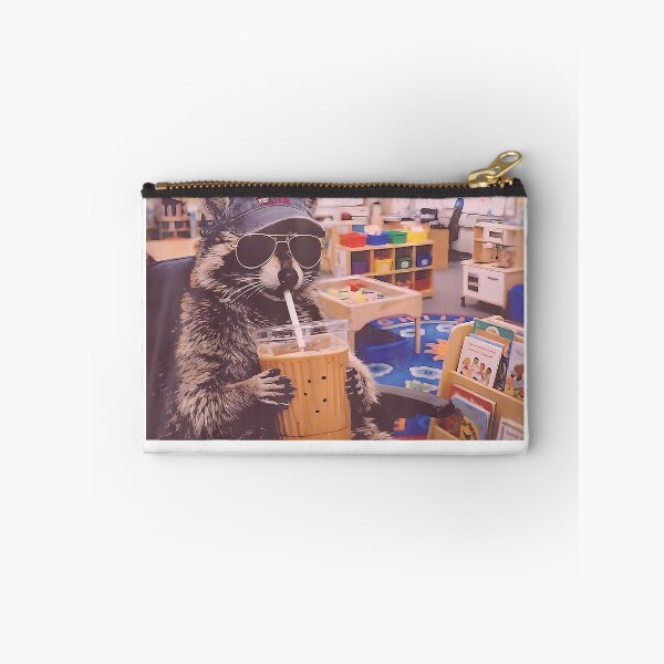 Item preview, Literally Just A Kindergarten Teacher Iced Coffee Raccoon T-Shirt designed and sold by fine line.