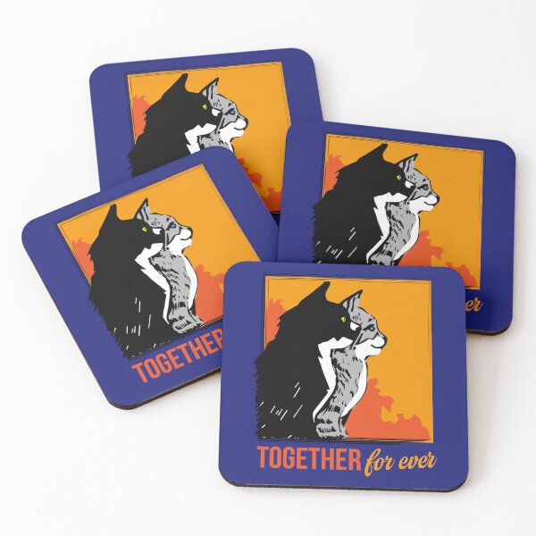 Item preview, Couple of cats togeher forever doodle designed and sold by Konopikyu.