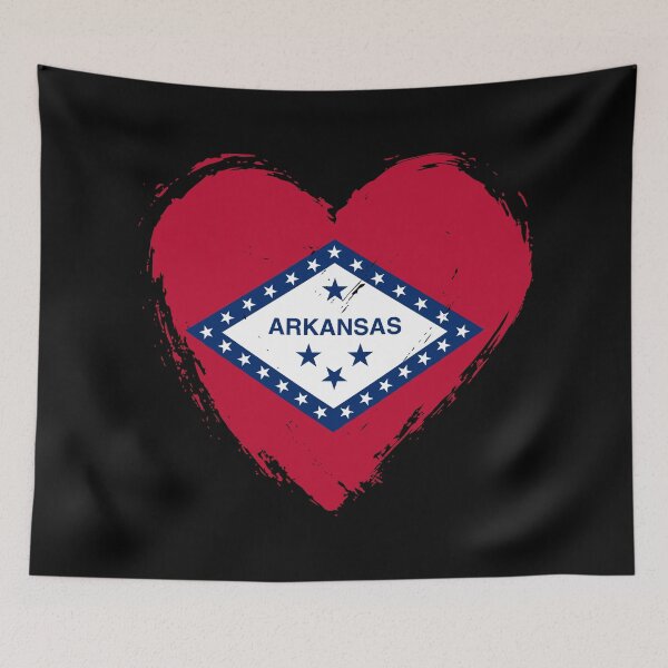 Item preview, Distressed Arkansas Flag Heart AR designed and sold by shitpostee.