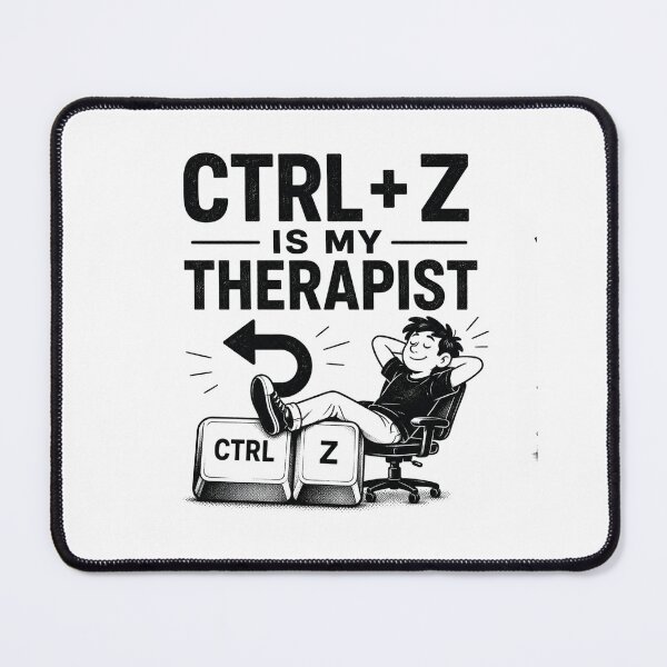 Item preview, Ctrl Z Is My Therapist Undo Shortcut Humor designed and sold by MotionBanana Art.