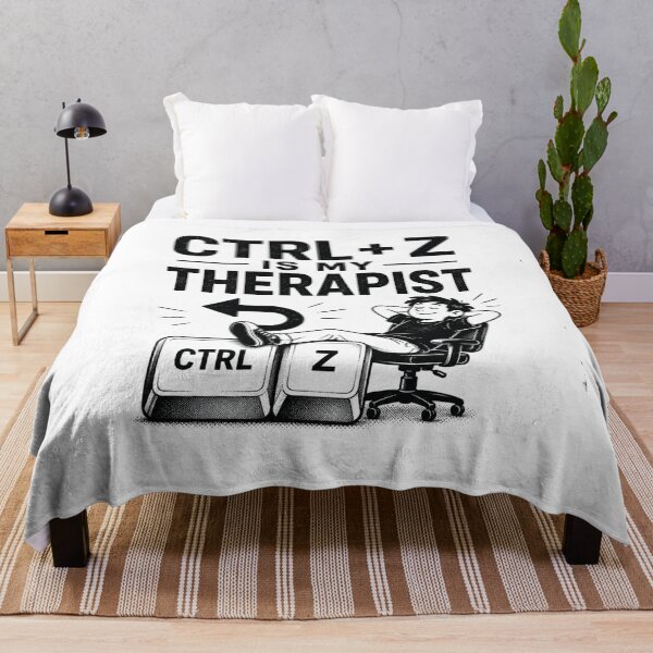 Item preview, Ctrl Z Is My Therapist Undo Shortcut Humor designed and sold by MotionBanana Art.