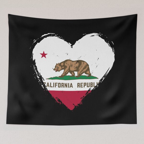 Item preview, Distressed California Flag Heart CA designed and sold by shitpostee.