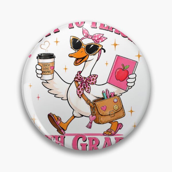 Item preview, Off to Teach 4th Grade Back to School Funny Goose Teacher T-Shirt designed and sold by APdzain.