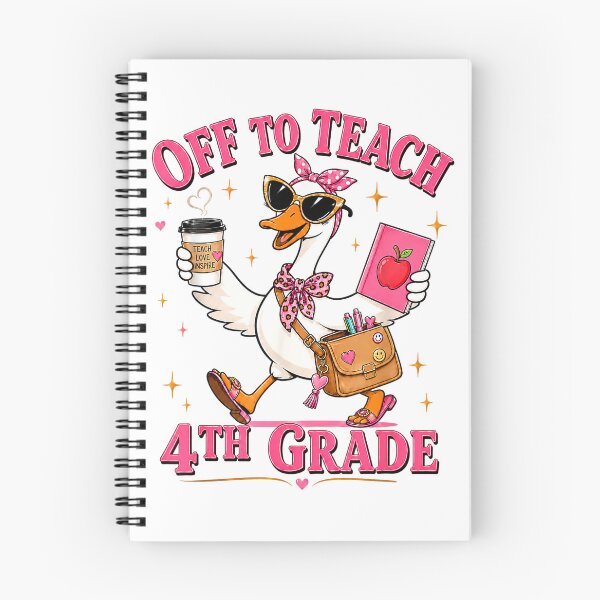 Item preview, Off to Teach 4th Grade Back to School Funny Goose Teacher T-Shirt designed and sold by APdzain.