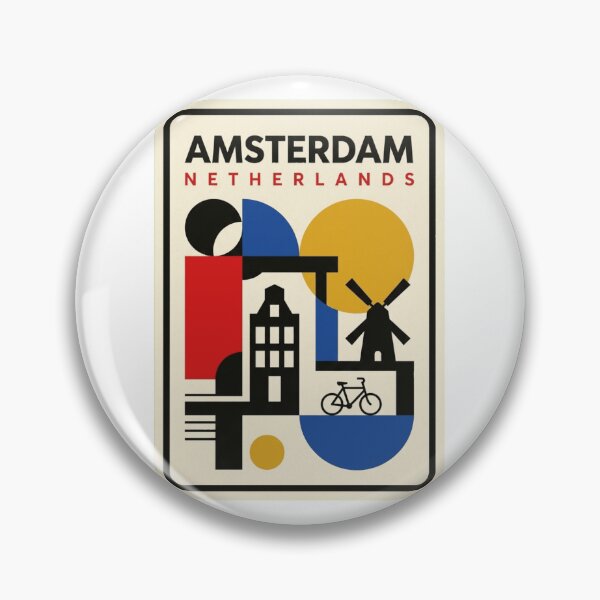 Item preview, Retro Amsterdam Bauhaus Geometric Skyline designed and sold by k3rstman1.