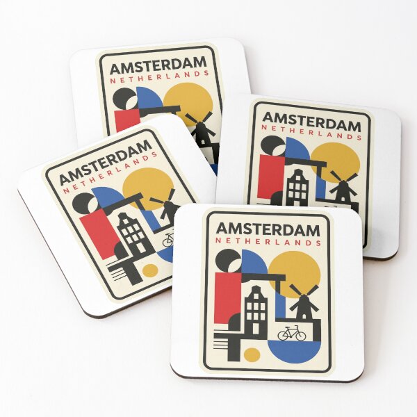 Item preview, Retro Amsterdam Bauhaus Geometric Skyline designed and sold by k3rstman1.