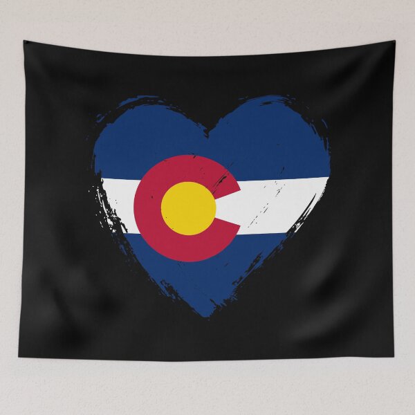 Item preview, Distressed Colorado Flag Heart CO designed and sold by shitpostee.
