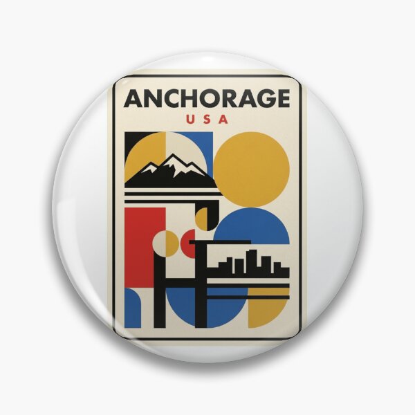 Artikelvorschau, Retro Anchorage Bauhaus Geometrische Skyline entworfen und verkauft von k3rstman1.