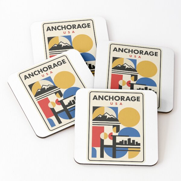 Artikelvorschau, Retro Anchorage Bauhaus Geometrische Skyline entworfen und verkauft von k3rstman1.