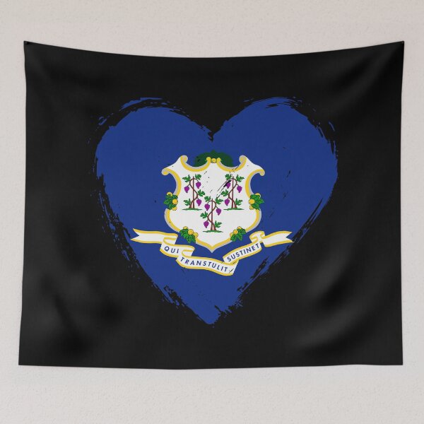 Item preview, Corazón de bandera de Connecticut en apuros, CT designed and sold by shitpostee.